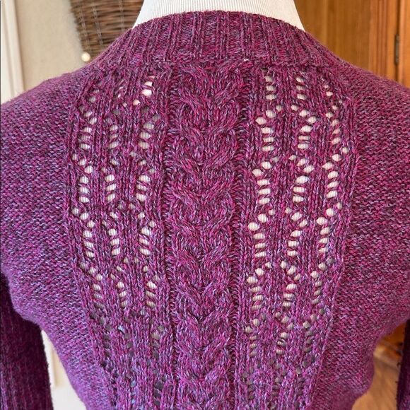 DKNY Plum Button-Up Cardigan - Picture 5 of 9